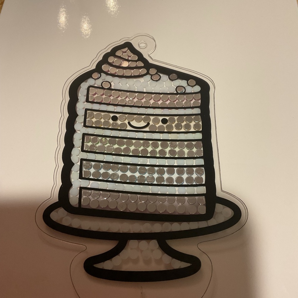 Rainbow Cake Suncatcher Diamond Art Window Decor Handmade Sparkly Ornament - Picture 2 of 3